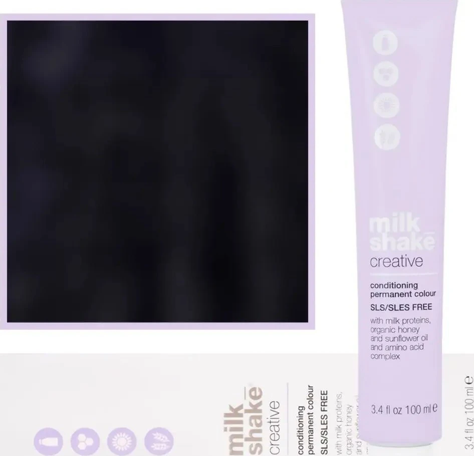 Ilgalaikiai plaukų dažai MILK SHAKE CREATIVE COLOR N:Violet Black, 100 ml