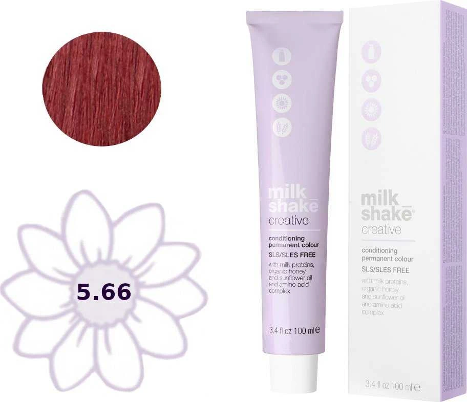 Milk Shake Milk_Shake Creative Permanent Color 5.66 Intense Raudona šviesiai rudas, 100 ml