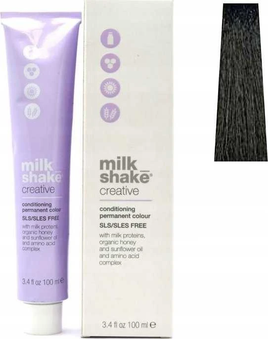 „Milk Shake Creative“ ilgalaikiai plaukų dažai be SLS/SLES, 3.03NN tamsiai rudi, 100 ml
