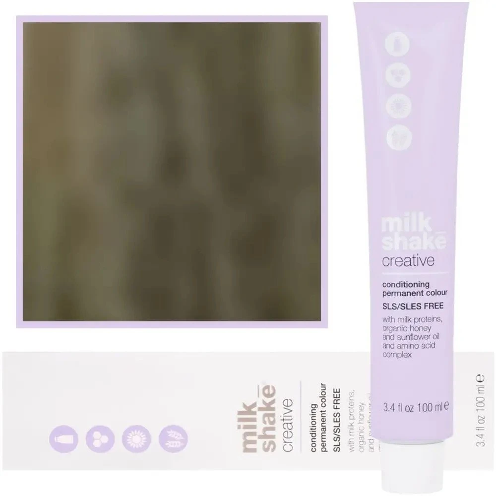 Milk Shake Creative SLS/SLES-Free Permanent Hair Dye 4.11 Intense Ash Light Skirtas šviesiems plaukams, 100 ml