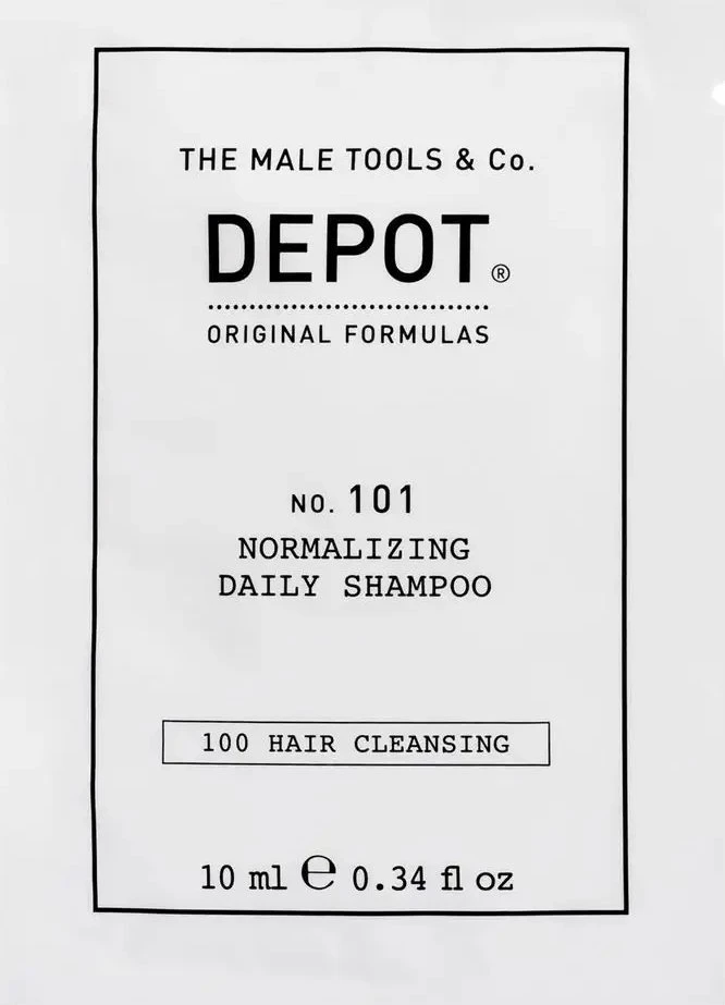Depot 100 plaukų valymo priemonė Nr. 101 botaninis kompleksas, normalizuojantis plaukų šampūnas, 10 ml