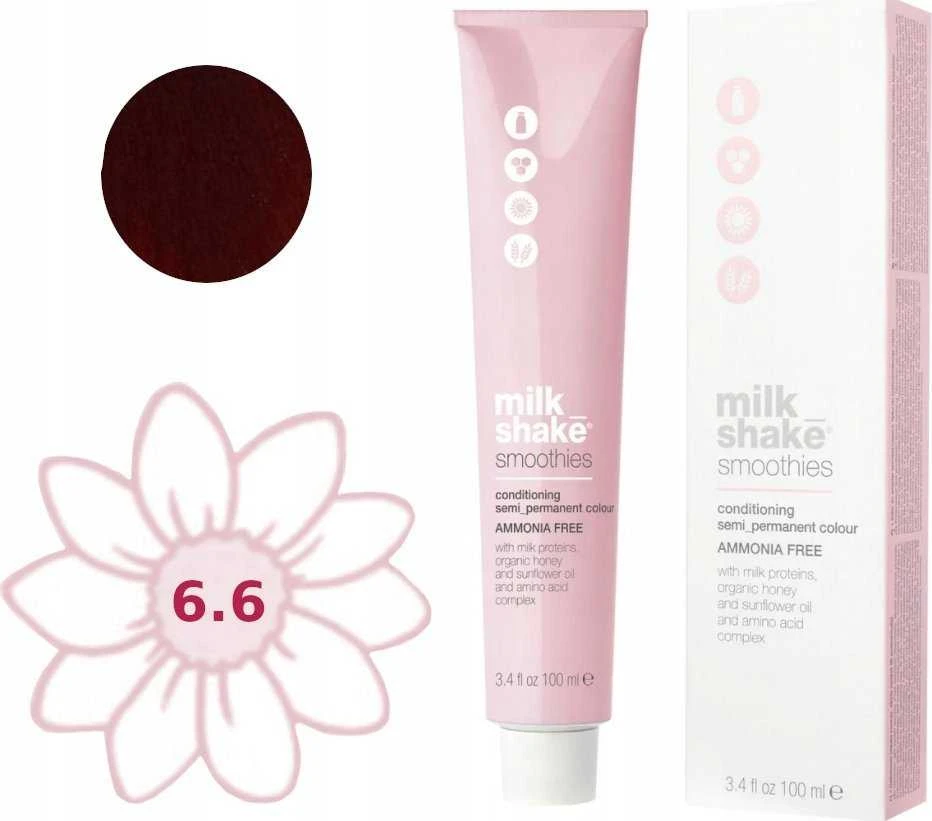 Milk Shake Milk_Shake kokteiliai Pusiau Permanent Color 6.6 Tamsiai Raudona Blond, 100 ml
