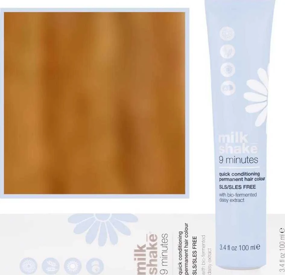 Milk Shake 9 Minutes Permanent Hair Dye 8.3 Golden Light Skirtas šviesiems plaukams, 100 ml