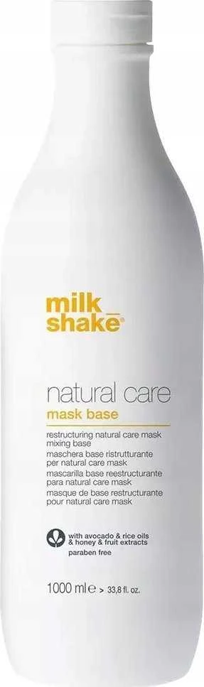 „Milk Shake“ natūralios priežiūros kaukės pagrindas be parabenų. Kreminis kaukė plaukams, 1000 ml.