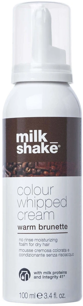 Kondicionuojančios dažomosios putos MILK SHAKE Colour whipped cream ,,Warm Brunette", 100m