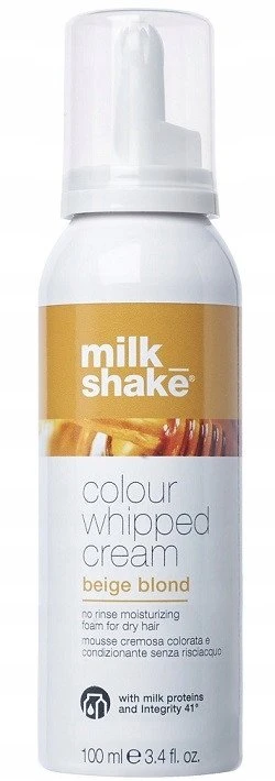 Kondicionuojančios dažomosios putos MILK SHAKE Colour whipped cream ,,Beige Blond", 100m
