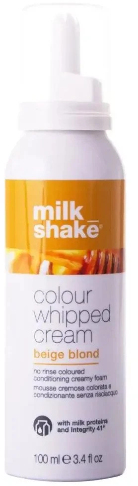 Kondicionuojančios dažomosios putos MILK SHAKE Colour whipped cream ,,Beige Blond", 100m