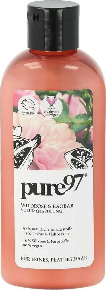 Pure97 Rose & Baobab Hair Conditioner For Volume plaukų kondicionierius, 200 ml