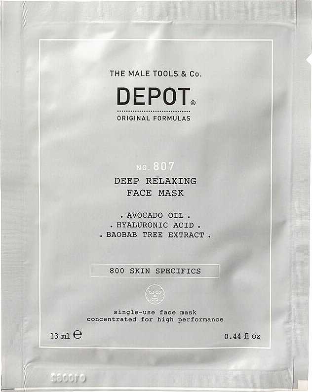 „Setu Depot 800 Skin Specifications No. 807“ hialurono rūgšties raminamoji / drėkinamoji ir maitinamoji lakštinė veido kaukė dienai, 12 vnt., 13 ml