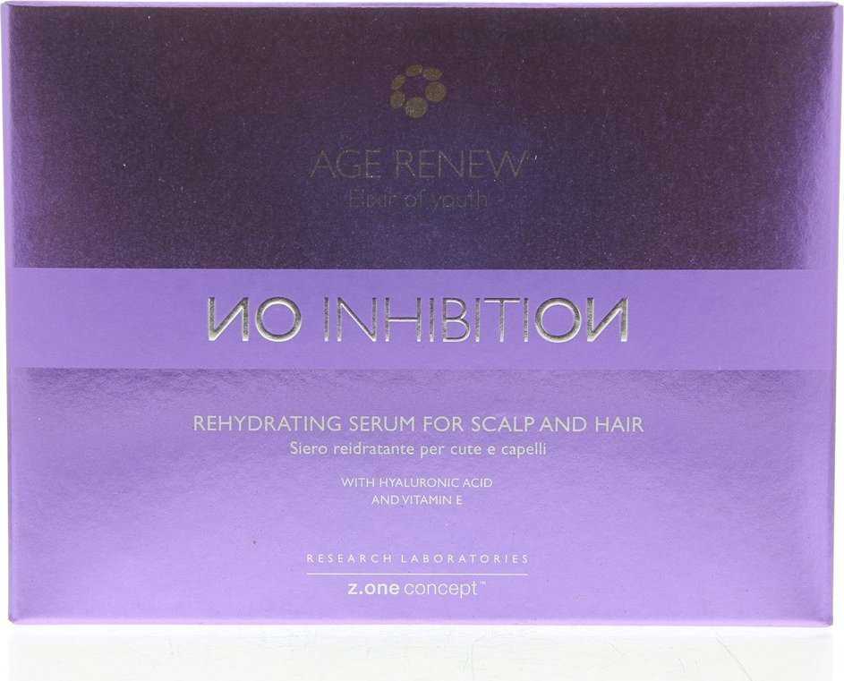 Rinkinys „No Inhibition Age Renew Rehydrating Element O2“ plaukų serumas „Silk & Healthy“, 4 vnt., 10 ml