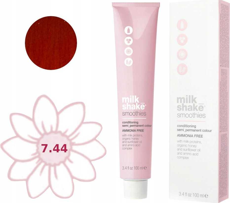 Milk Shake Milk_Shake kokteiliai pusiau nuolatinės spalvos 7.44 Intense Copper Medium Blond, 100 ml