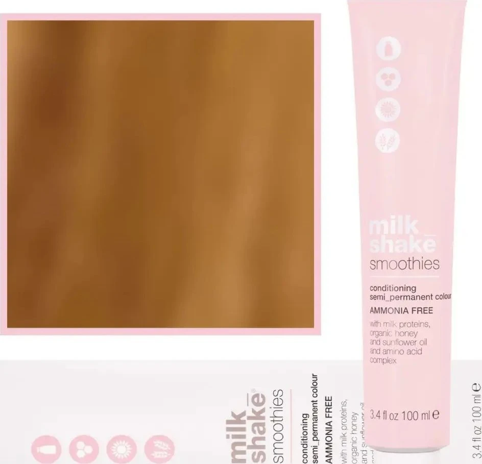 Milk Shake Milk_Shake Smoothies Semi Permanent Color 8.33 Light Intense Golden Skirtas šviesiems plaukams, 100 ml