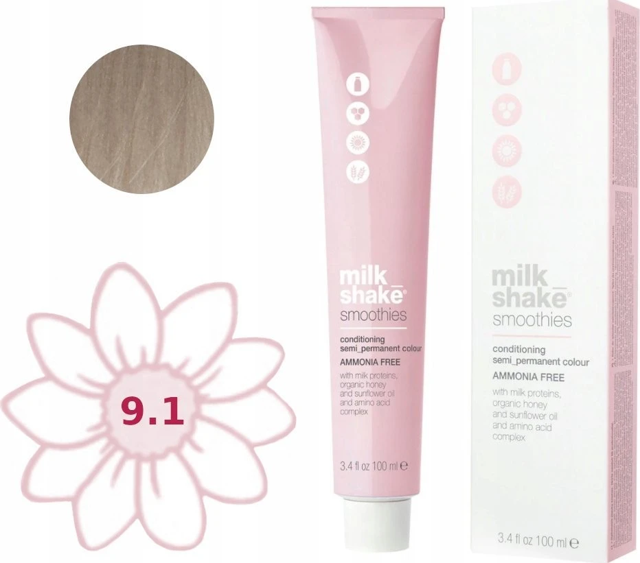 „Milk Shake Smoothies“ pusiau ilgalaikiai plaukų dažai 9.19A, 100 ml
