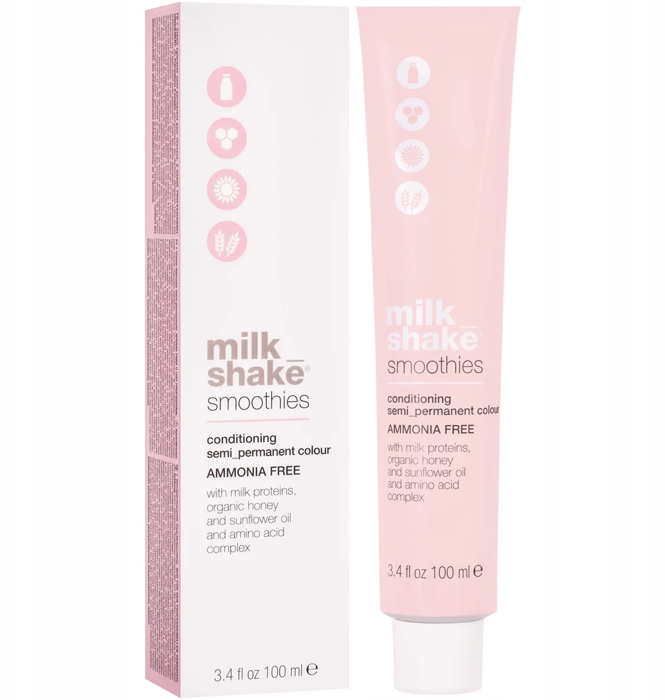 Milk Shake Smoothies Ammonia-Free Semi-Permanent plaukų dažai, atspalvis: 5.16 | 5AR Ash Raudona šviesiai rudas, 100 ml