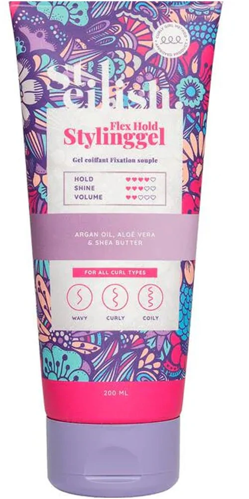 Steilish Flex Hold Hair Styling Gel Curl Definition & Frizz Control Medium Hold, 200 ml