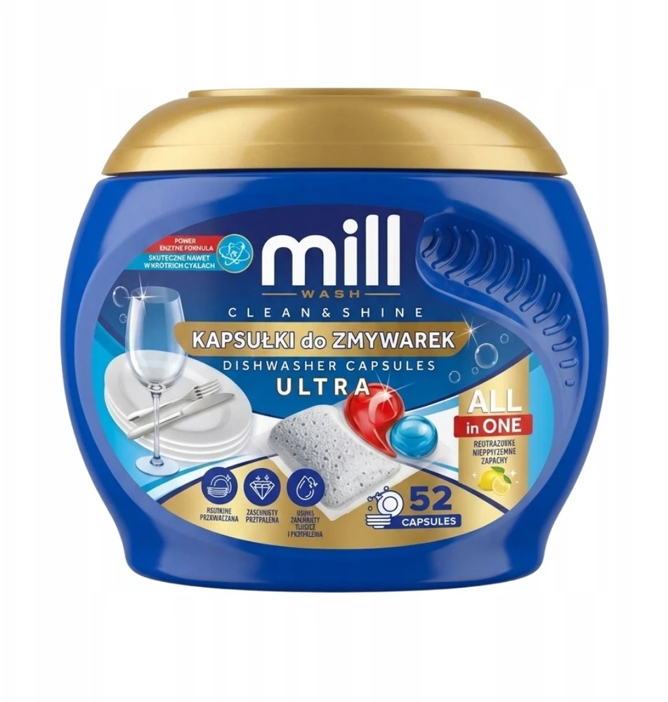 Madonis MILL CLEAN&SHINE Ultra 52 Indaplovė Capsules, 3kg