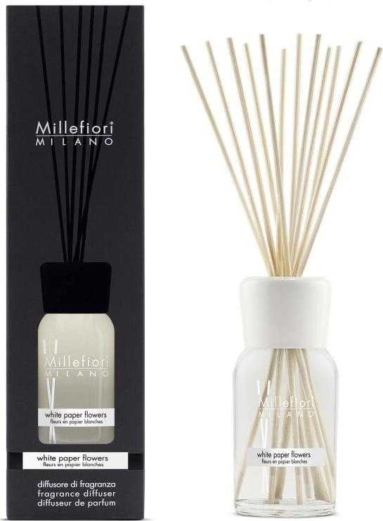 Millefiori Milano Aromatinis difuzorius "Natura l" Baltos popierinės gėlės 250 ml