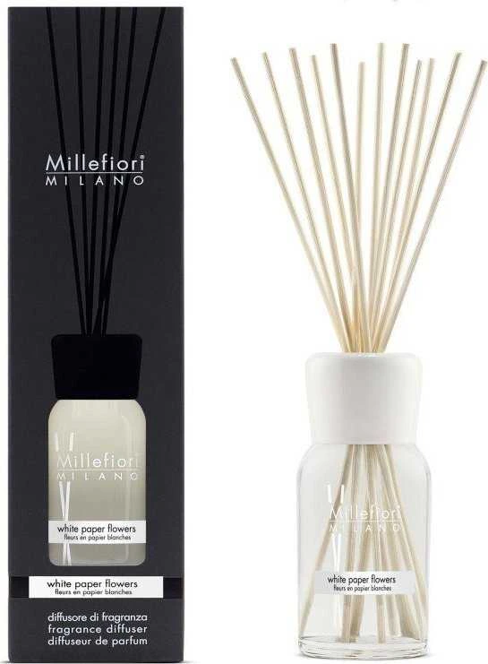 Millefiori Milano Aromatinis difuzorius "Natura l" Baltos popierinės gėlės 500 ml
