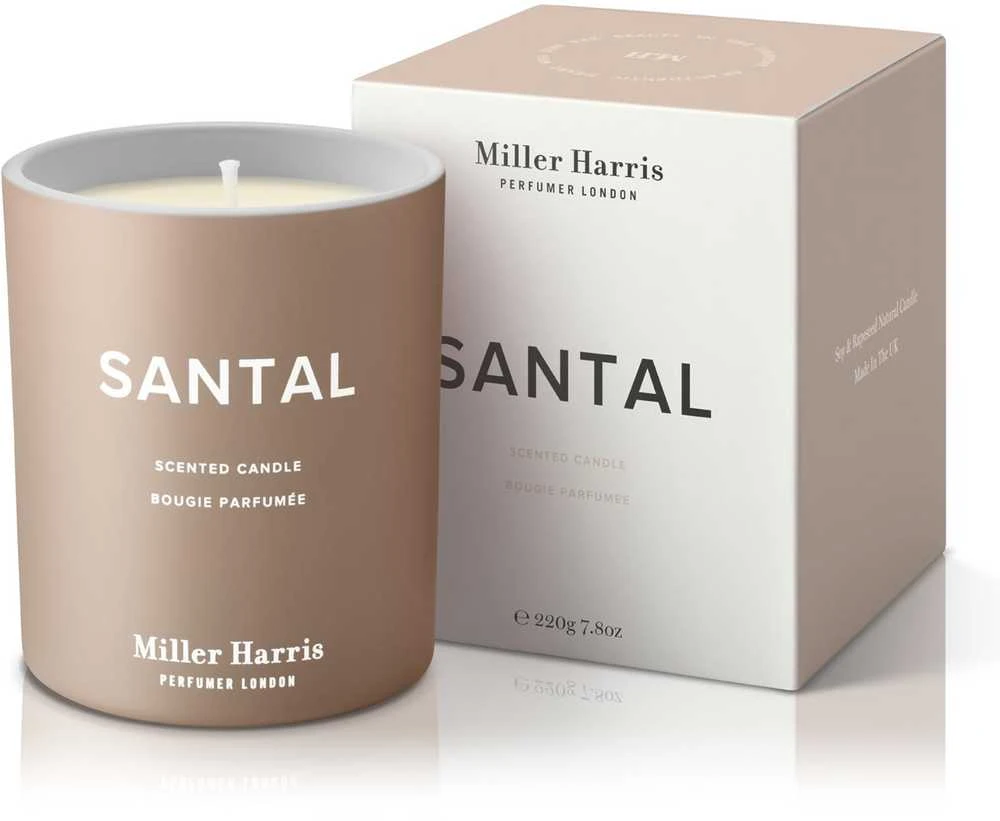 Miller Harris Santal žvakė rudo stiklo indelyje 220g