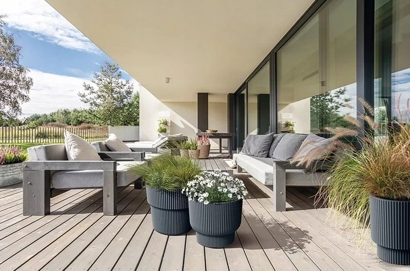Gėlių vazonas Prosperplast Milly DBMLR300-S433, plastikinis, antracito spalvos