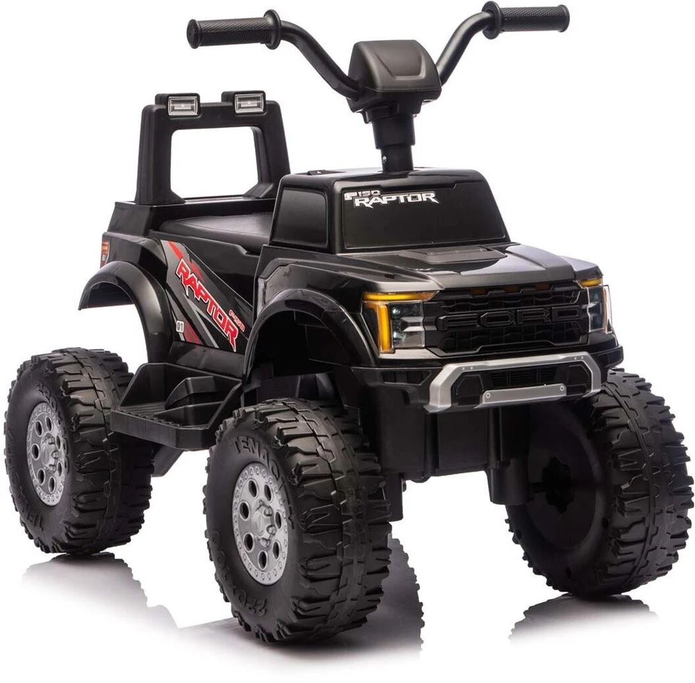 Ford F-150 Raptor Milly Mally elektrinis vaikiškas automobilis juodos spalvos