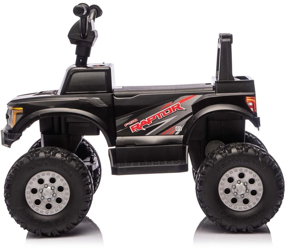 Ford F-150 Raptor Milly Mally elektrinis vaikiškas automobilis juodos spalvos