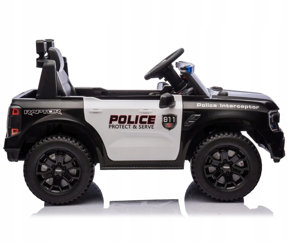 Milly Mally Elektromobilis Ford Ranger Police Juodas