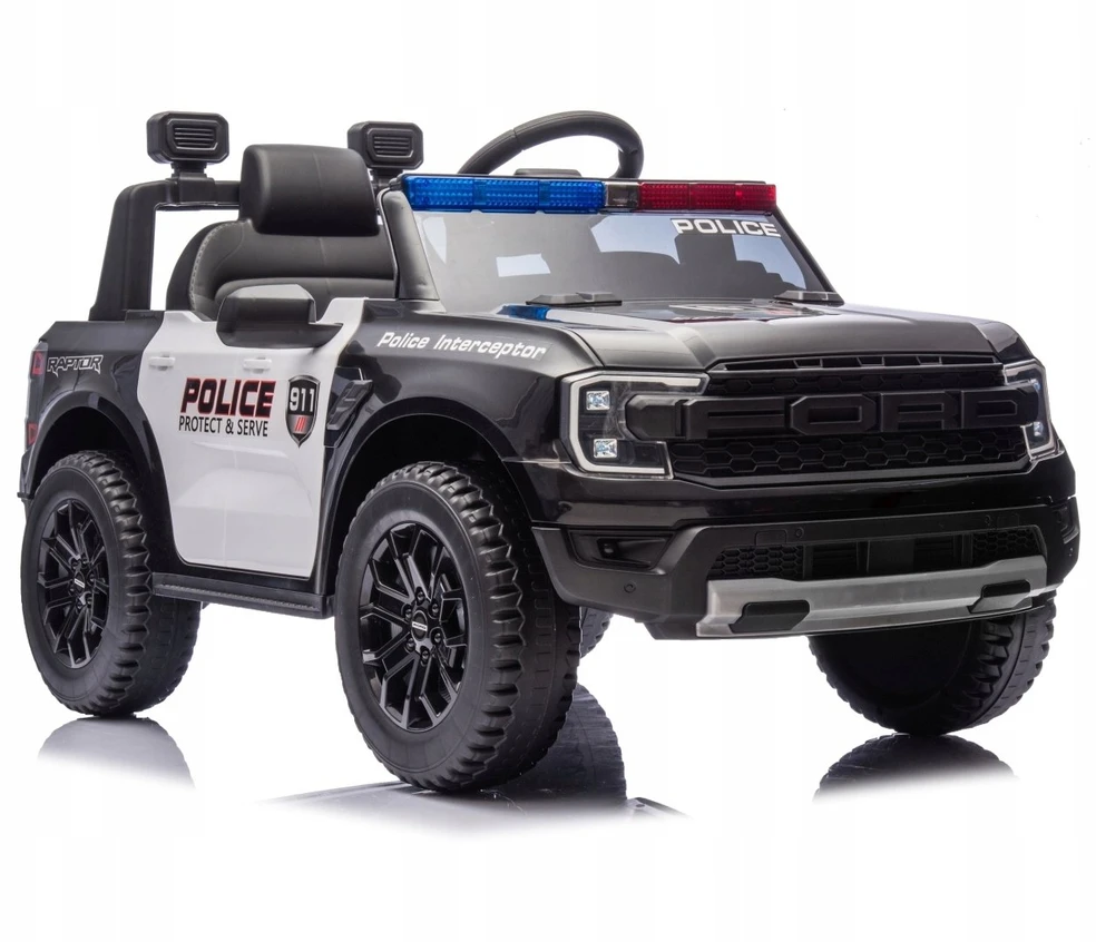 Milly Mally Elektromobilis Ford Ranger Police Juodas