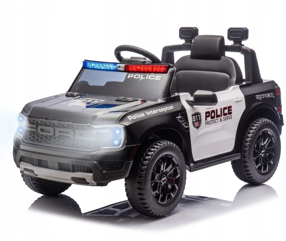 Milly Mally Elektromobilis Ford Ranger Police Juodas