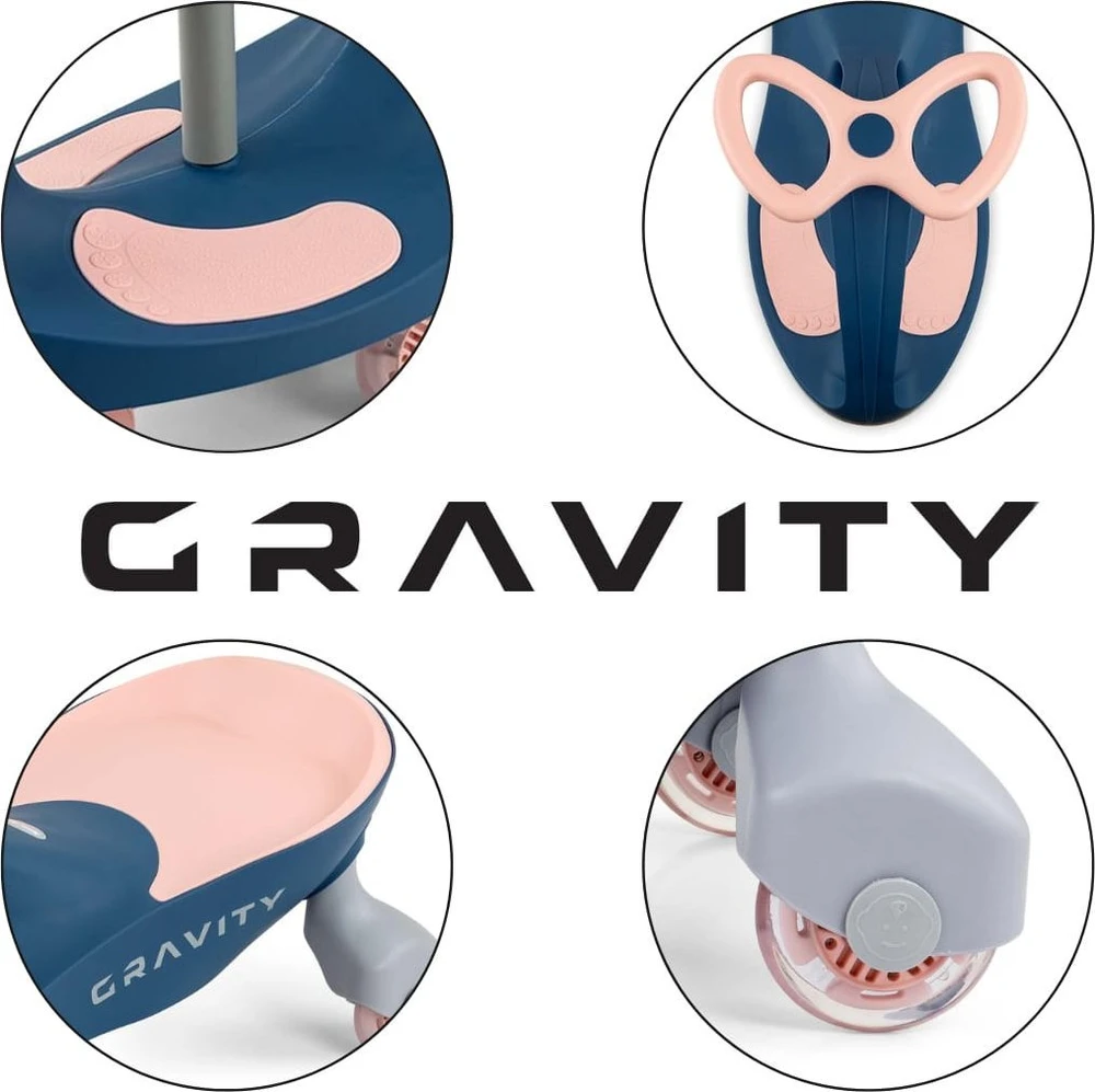 Milly Mally Jeździk „Gravity Ride-On Gravity“, tamsiai mėlyna ir rožinė