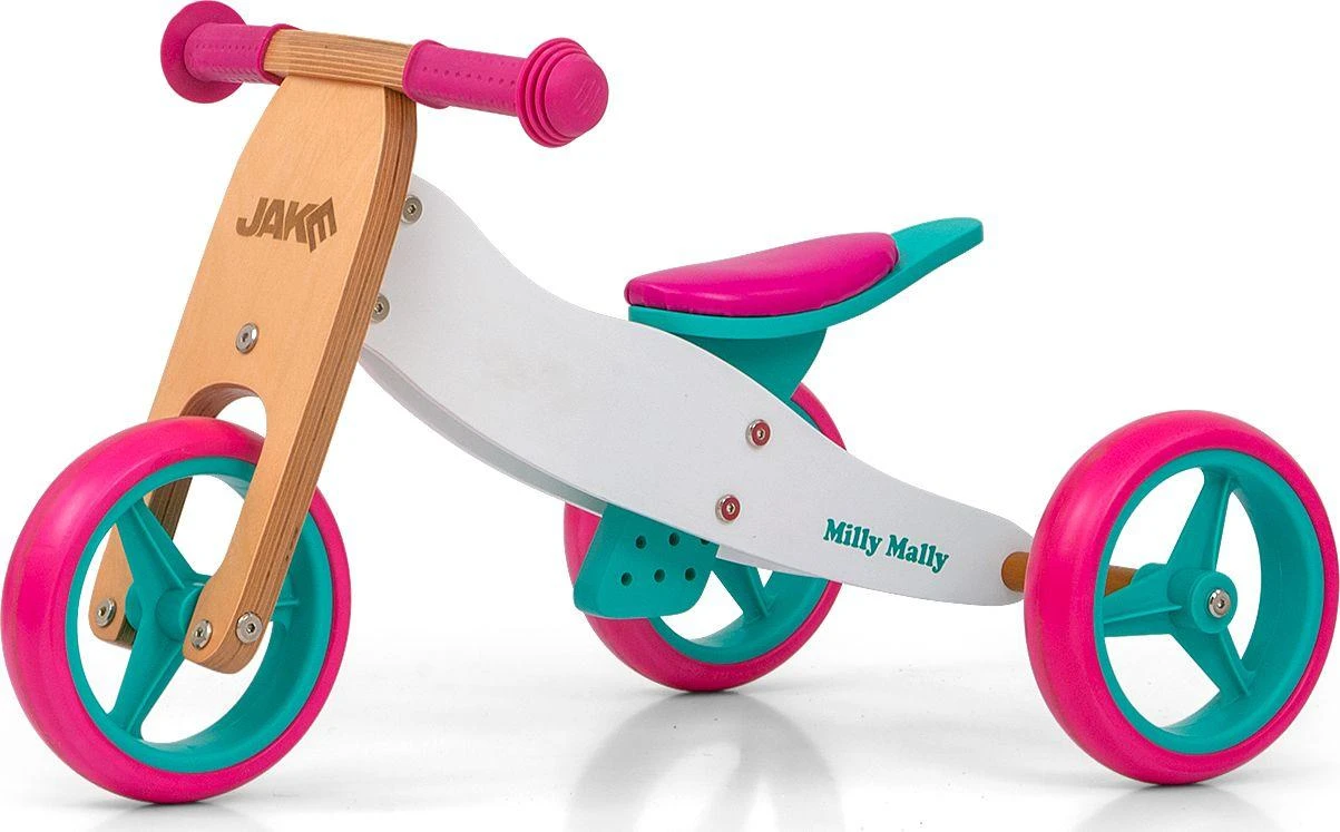 Balansinis dviratukas Milly Mally Ride On Jake Classic Candy, rožinis/baltas