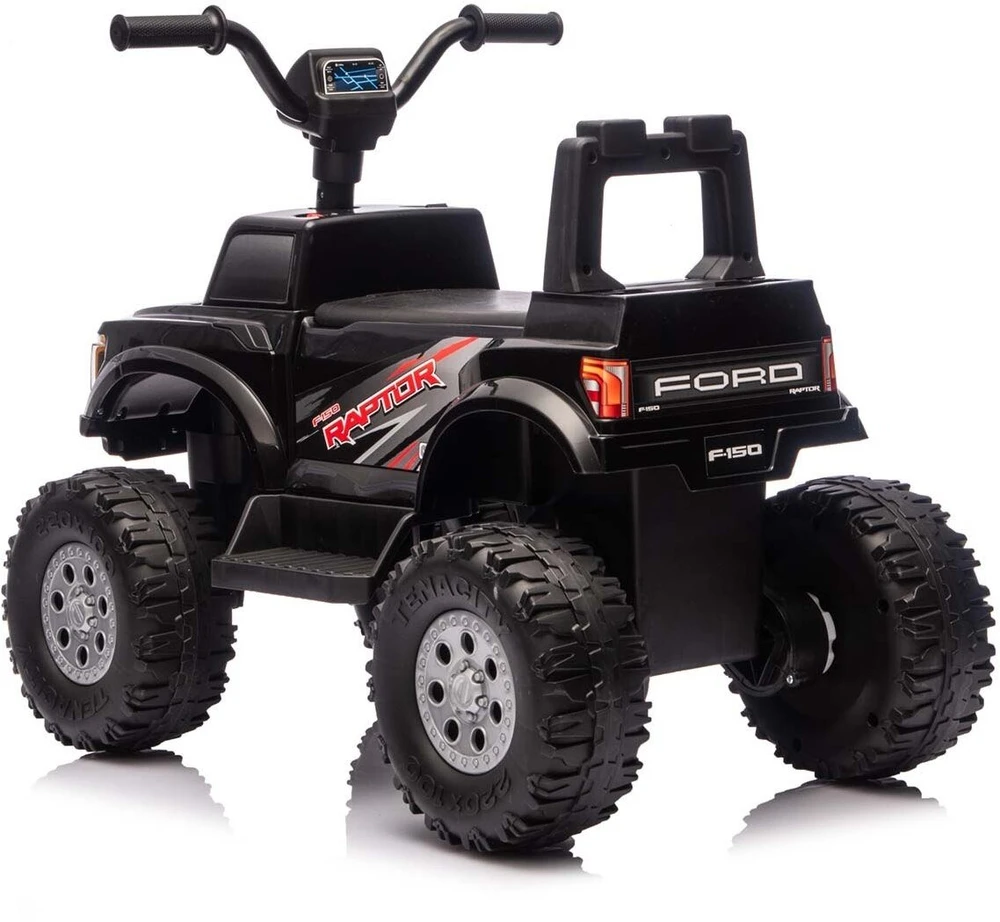 Ford F-150 Raptor Milly Mally elektrinis vaikiškas automobilis juodos spalvos