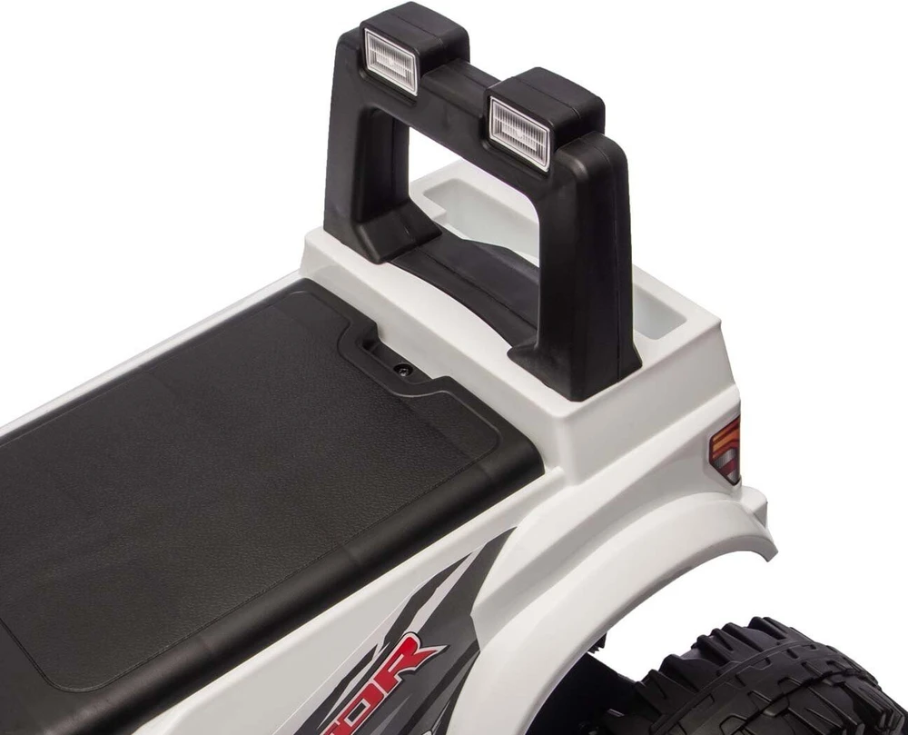 Ford F-150 Raptor Milly Mally elektrinis vaikiškas automobilis, baltas