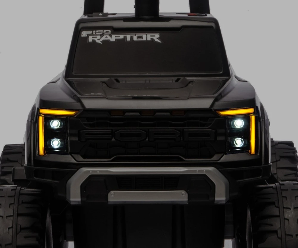 Ford F-150 Raptor Milly Mally elektrinis vaikiškas automobilis juodos spalvos