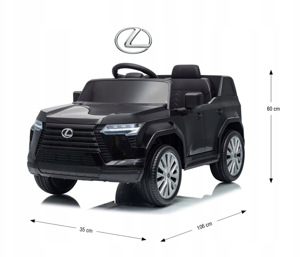 Elektrinis vaikiškas automobilis Milly Mally Lexus GX550 juodas