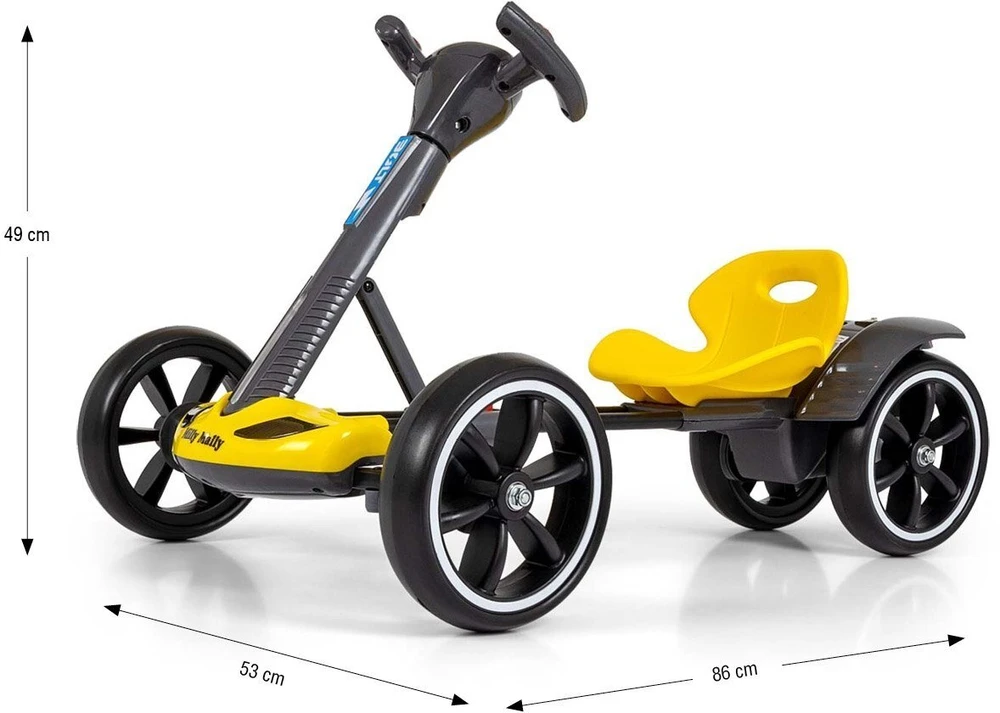 Elektrinis kartingas GOKART BOLT Milly Mally geltonas