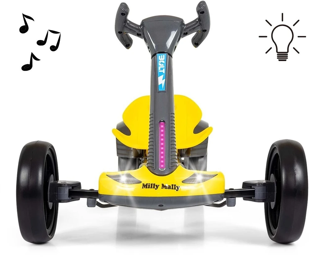 Elektrinis kartingas GOKART BOLT Milly Mally geltonas