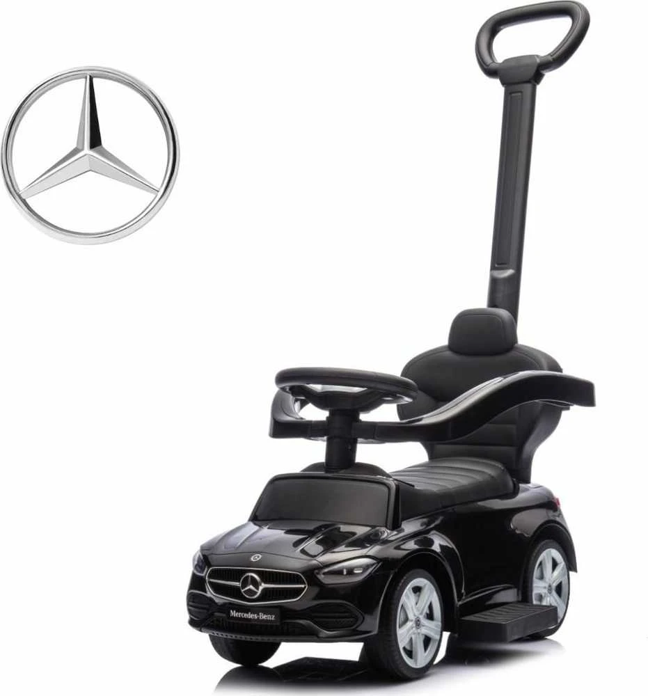 MILLY MALLY 6107 Mercedes C klasės juoda transporto priemonė su rankena