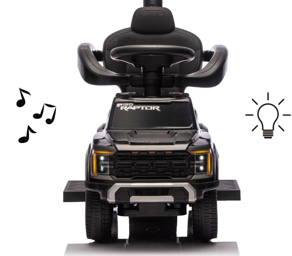 Milly Mally Važiuoklė su rączką Ford F-150 3w1 Juodas