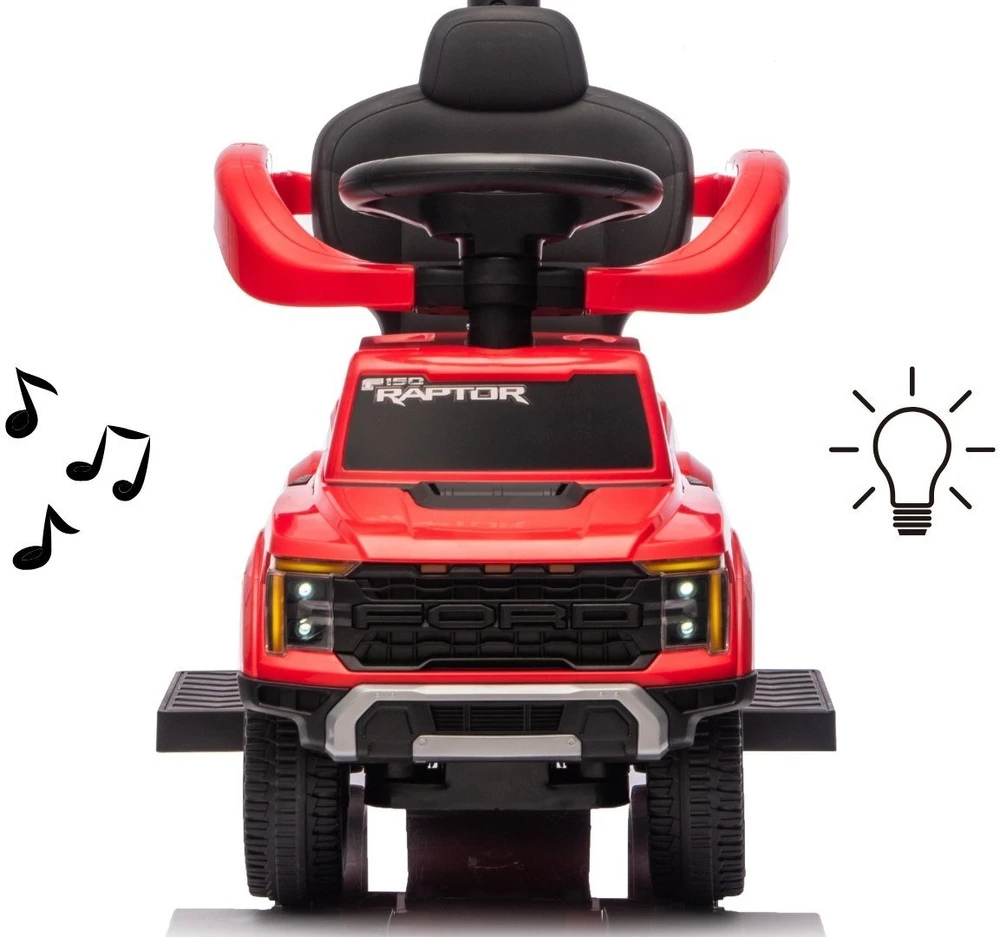 Milly Mally Važiuoklė su rączką Ford F-150 3w1 Raudona