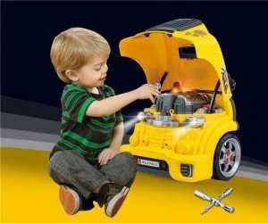 Milly Mally Rinkinys Mechanikų dirbtuvių rinkinys, išardytas variklis, n-gine, geltonas