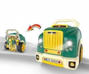 Realistiškas automobilio priekis su atidaromu gaubtu Milly Mally N-GINE žalias modelis