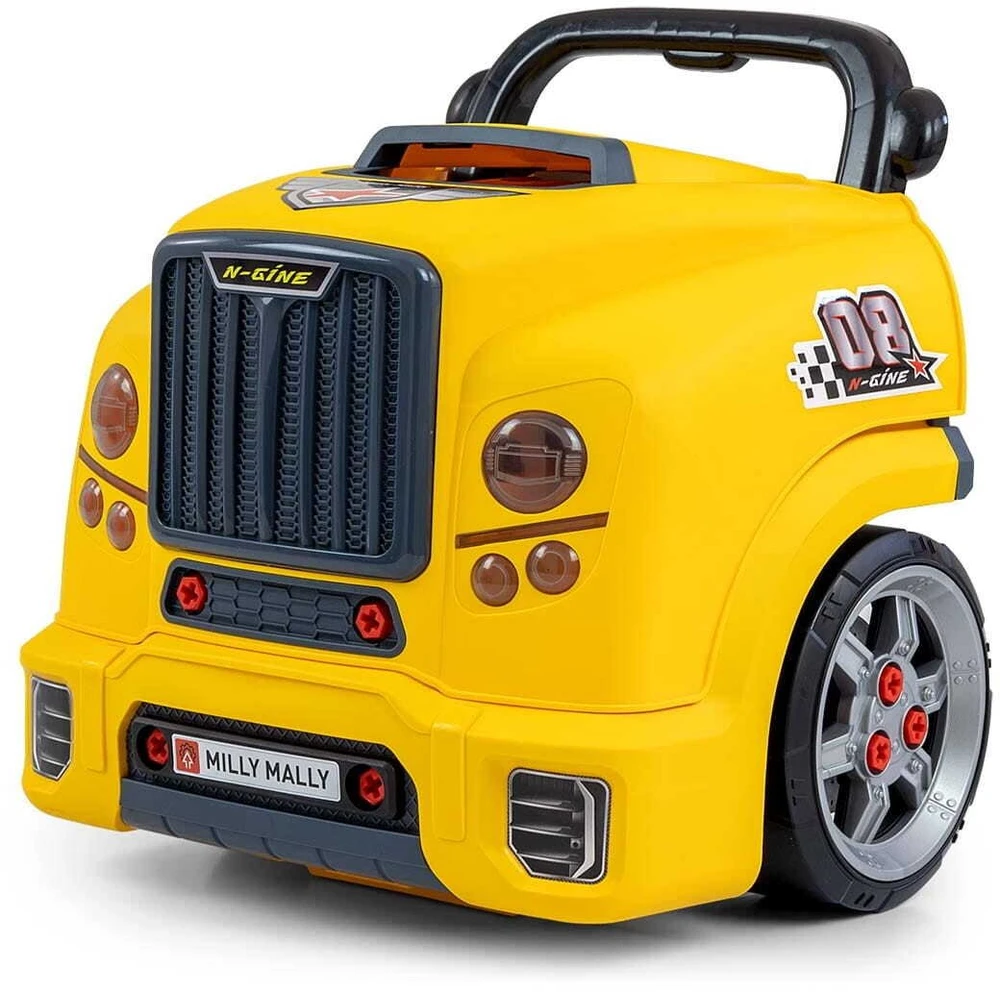 Milly Mally Rinkinys Mechanikų dirbtuvių rinkinys, išardytas variklis, n-gine, geltonas