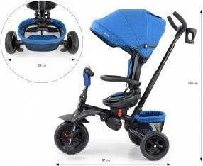MILLY MALLY 5071 Stanley guminis tamsiai mėlynas triratis - juodas