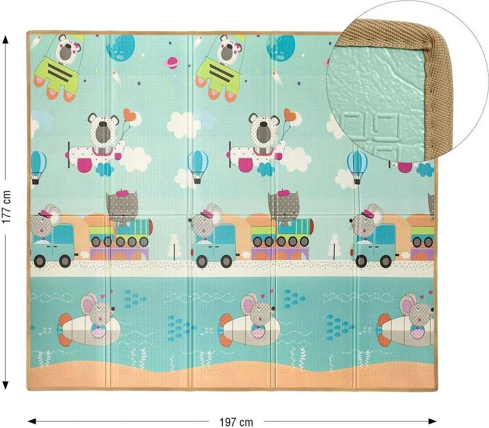 MILLY MALLY 6432 Play Circus ir Travel T1 sulankstomas putplasčio kilimėlis