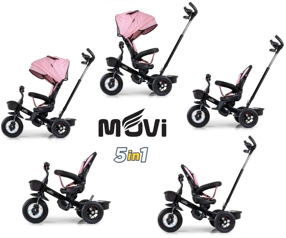 MILLY MALLY 6181 Triratis Movi juoda-rožinė 5in1