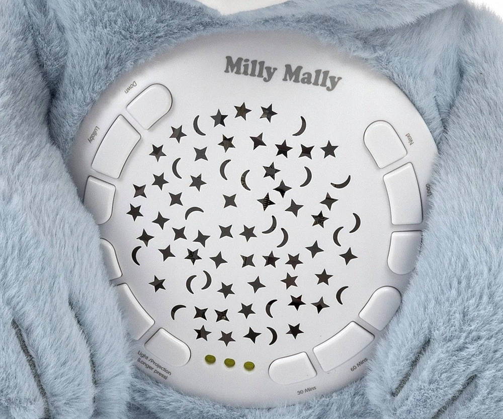 Mėlyna MILLY MALLY pliušinis žaislas su projektoriumi Milly Bear Mėlyna