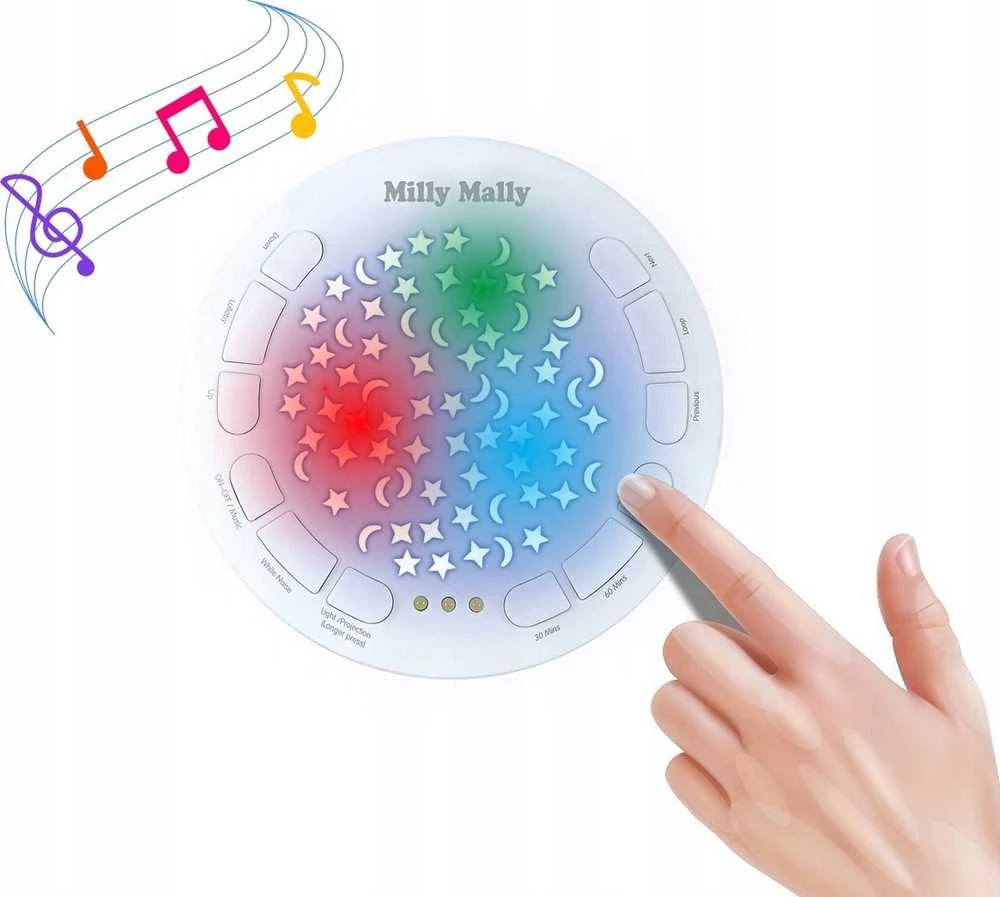 Zabawka MILLY MALLY Milly Bear baltas pliušinis žaislas su projektoriumi