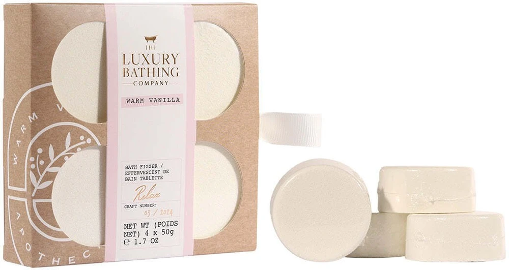Milton Set, The Luxury Bathing Company, Warm Vanilla, Bath Bomb, 4 pcs, 50 g For Women