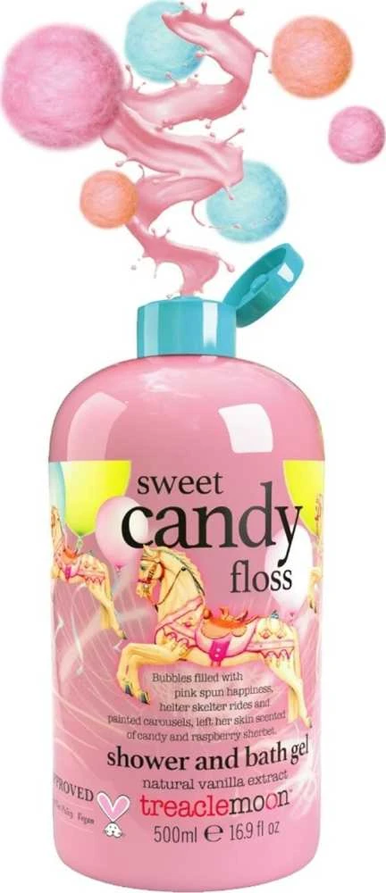 Milton Dušo želė Treaclemoon Sweet Candy Floss Shower & Bath Gel TMLTD001SCF, 500 ml